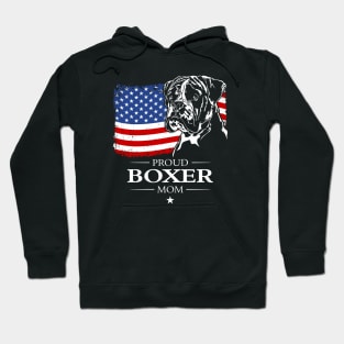 Proud Boxer Dog Mom American Flag patriotic dog Hoodie